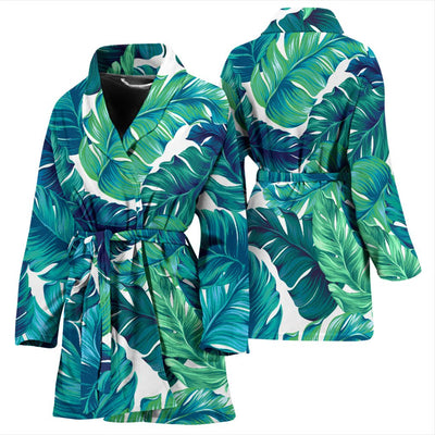 Brightness Tropical Palm Leaves Women Bath Robe