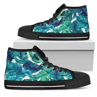 Brightness Tropical Palm Leaves Women High Top Shoes