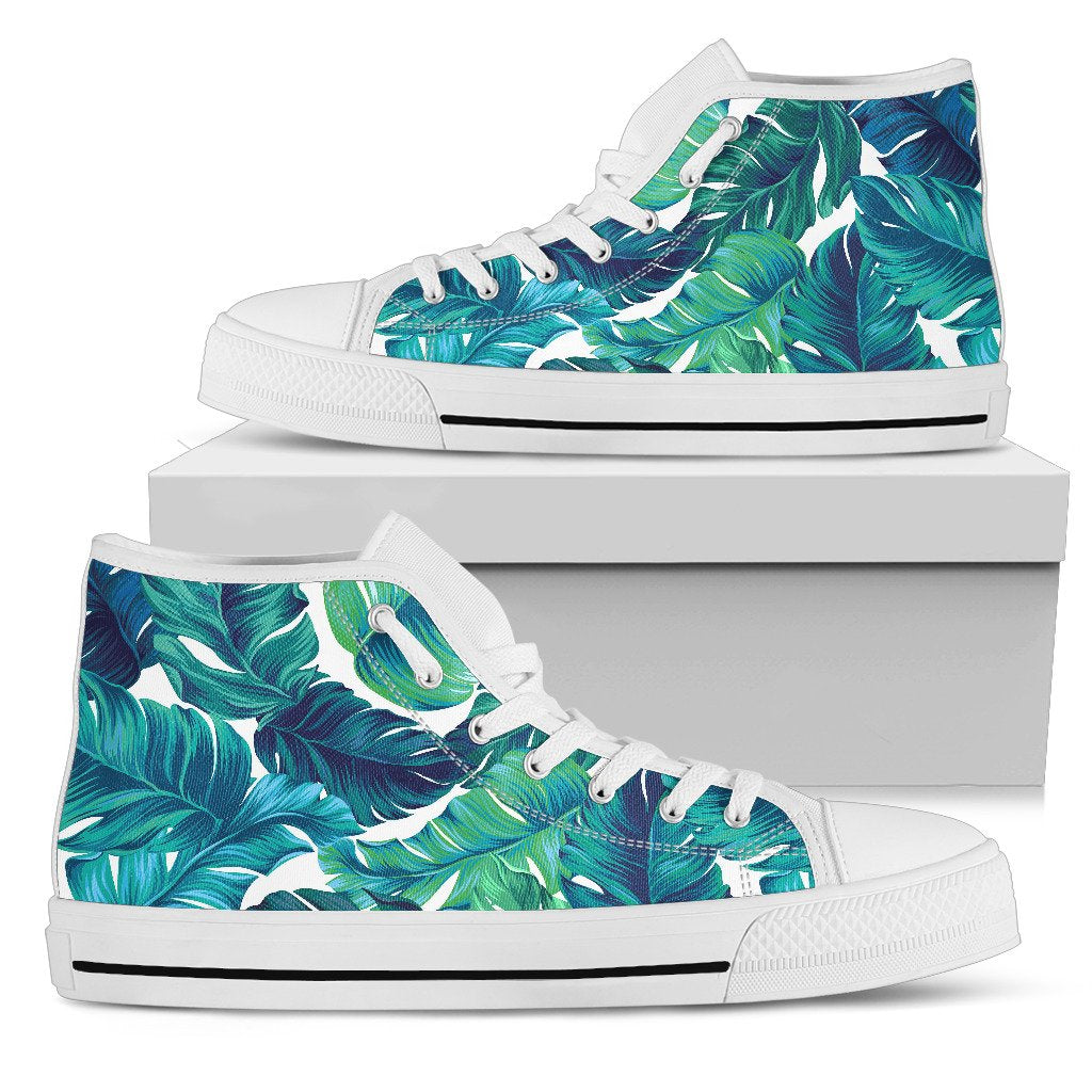 Brightness Tropical Palm Leaves Women High Top Shoes Jorjune