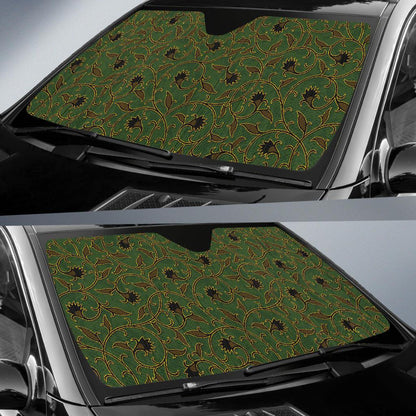 Brocade Pattern Print Design 02 Car Sun Shade-JORJUNE.COM