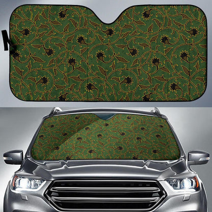 Brocade Pattern Print Design 02 Car Sun Shade-JORJUNE.COM