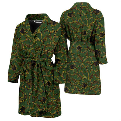 Brocade Pattern Print Design 02 Men Bathrobe-JORJUNE.COM