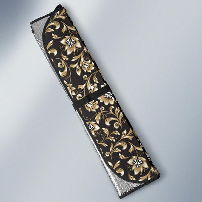Brocade Pattern Print Design 03 Car Sun Shade-JORJUNE.COM