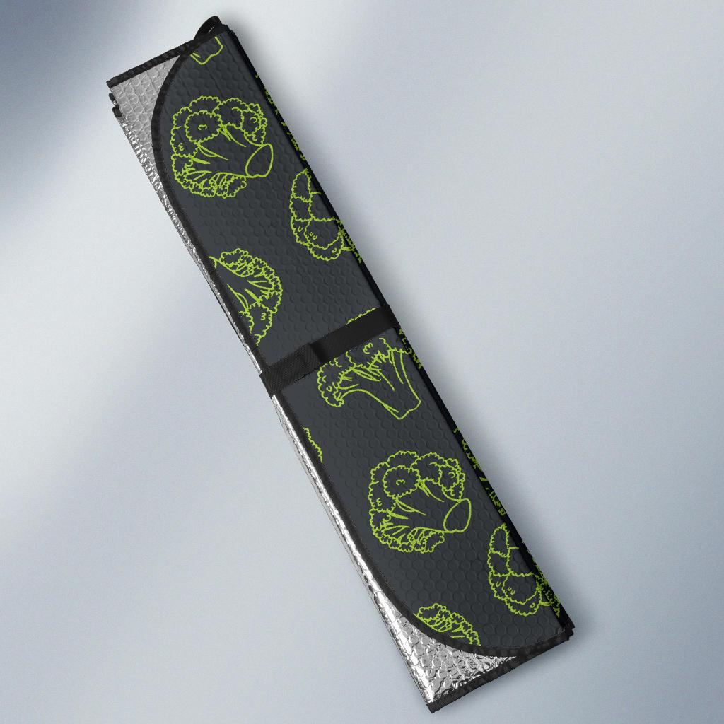 Broccoli Pattern Print Design 01 Car Sun Shade-JORJUNE.COM