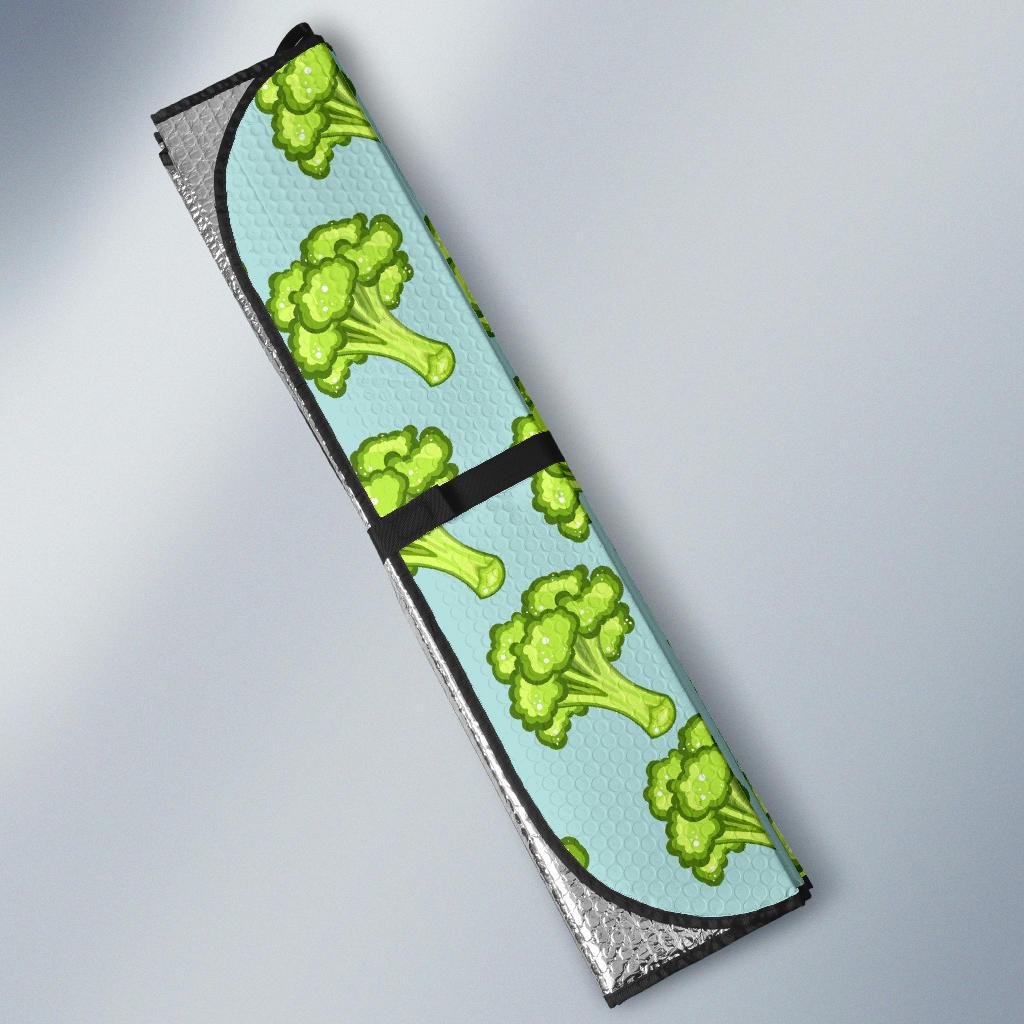 Broccoli Pattern Print Design 02 Car Sun Shade-JORJUNE.COM