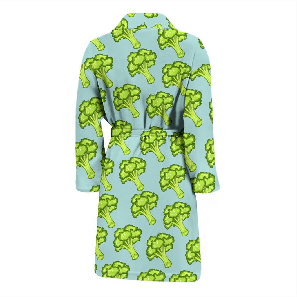 Broccoli Pattern Print Design 02 Men Bathrobe-JORJUNE.COM