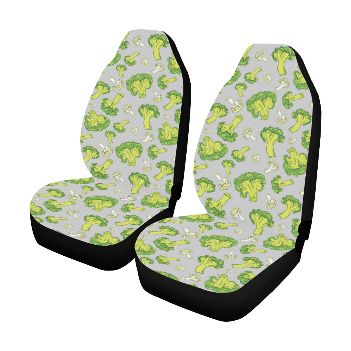 Broccoli Pattern Print Design 03 Car Seat Covers (Set of 2)-JORJUNE.COM