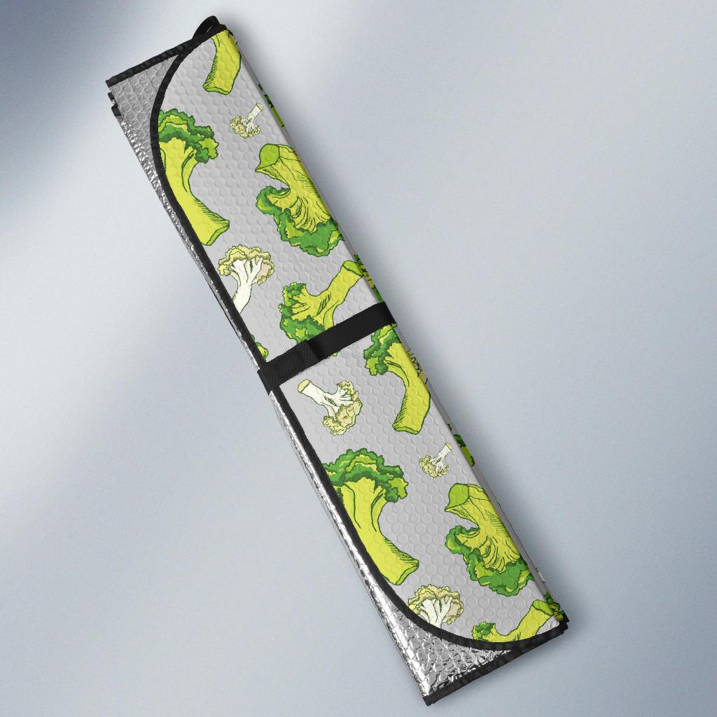 Broccoli Pattern Print Design 03 Car Sun Shade-JORJUNE.COM