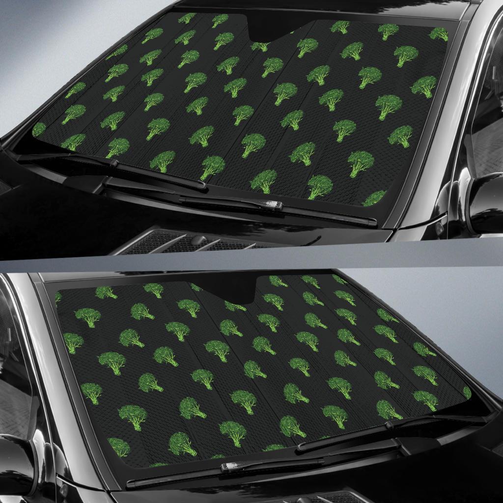 Broccoli Pattern Print Design 04 Car Sun Shade-JORJUNE.COM
