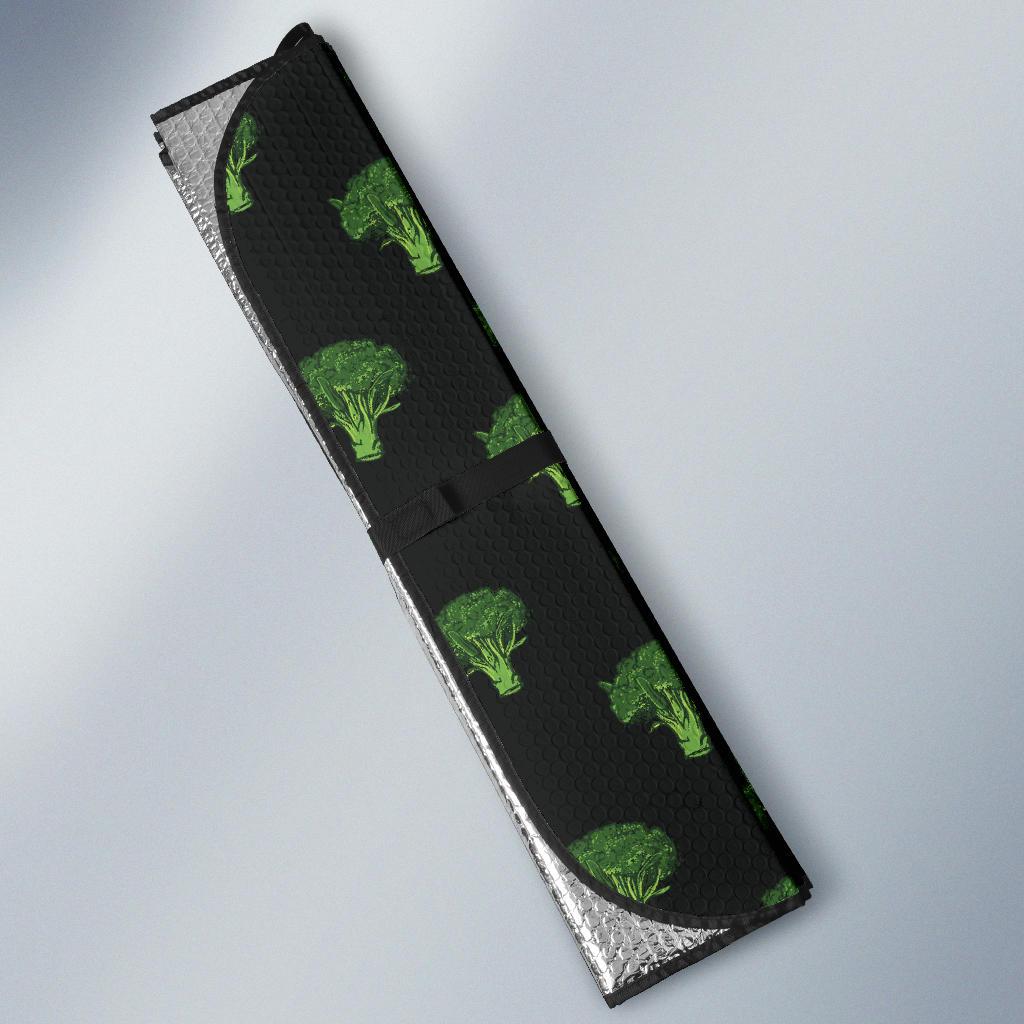 Broccoli Pattern Print Design 04 Car Sun Shade-JORJUNE.COM