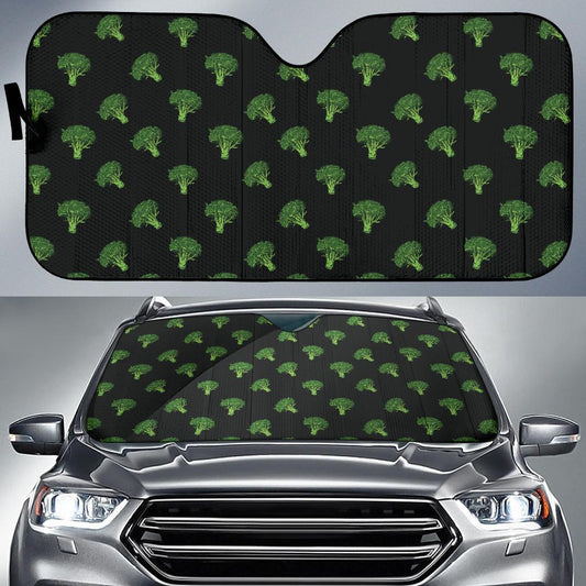 Broccoli Pattern Print Design 04 Car Sun Shade-JORJUNE.COM