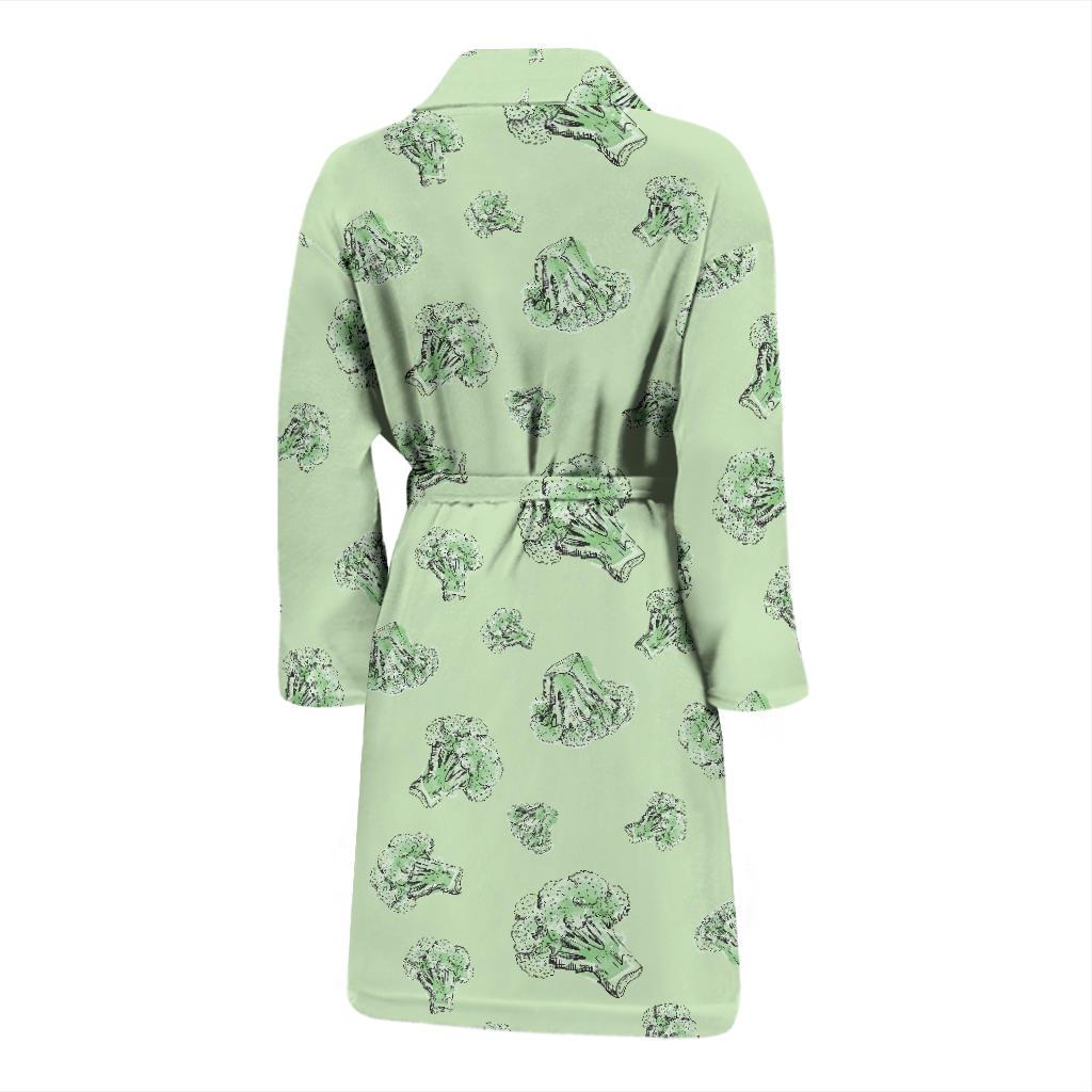Broccoli Pattern Print Design 05 Men Bathrobe-JORJUNE.COM