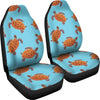 Brow Sea Turtle Print Pattern Universal Fit Car Seat Covers