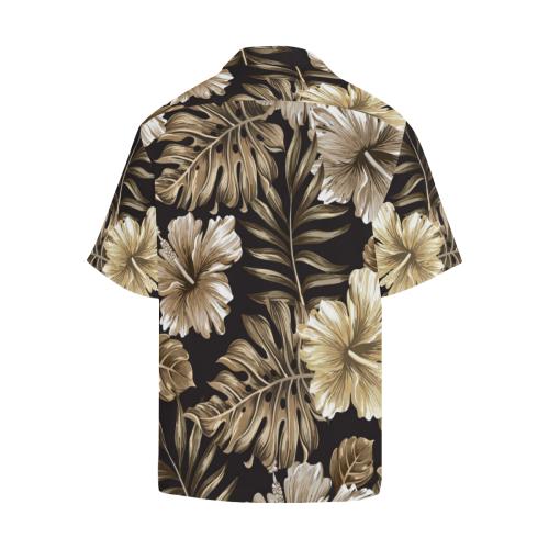 Brown Hibiscus Men Hawaiian Shirt