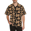 Brown Hibiscus Pattern Print Design HB06 Men Hawaiian Shirt-JorJune