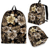 Brown Hibiscus Tropical Premium Backpack