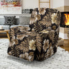 Brown Hibiscus Tropical Recliner Slipcover-JORJUNE.COM