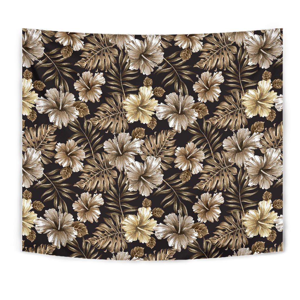Brown Hibiscus Tropical Tapestry