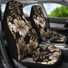 Brown Hibiscus Tropical Universal Fit Car Seat Covers