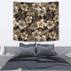 Brown Hibiscus Tropical Wall Tapestry