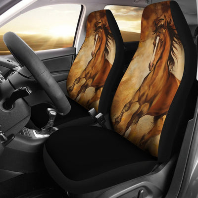 Brown Horse painting Universal Fit Car Seat Covers