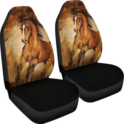 Brown Horse painting Universal Fit Car Seat Covers