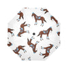 Brown Horse Pattern Automatic Foldable Umbrella