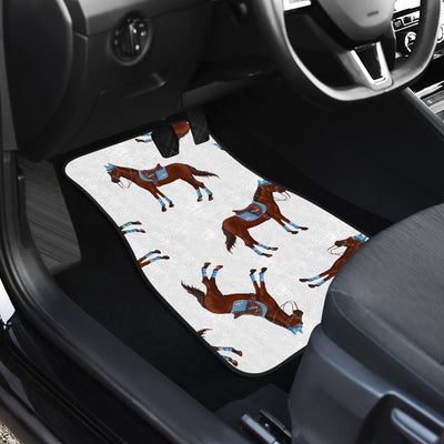 Brown Horse Pattern Car Floor Mats