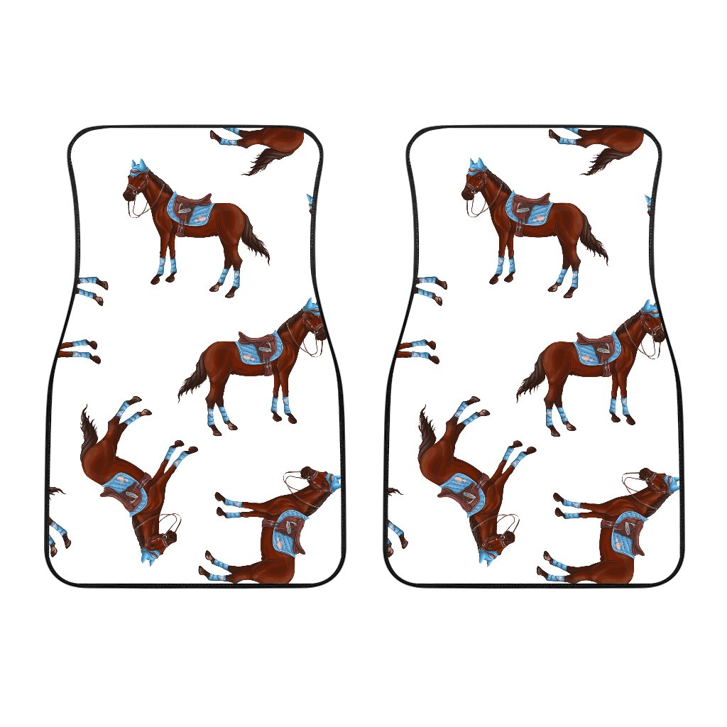 Brown Horse Pattern Car Floor Mats