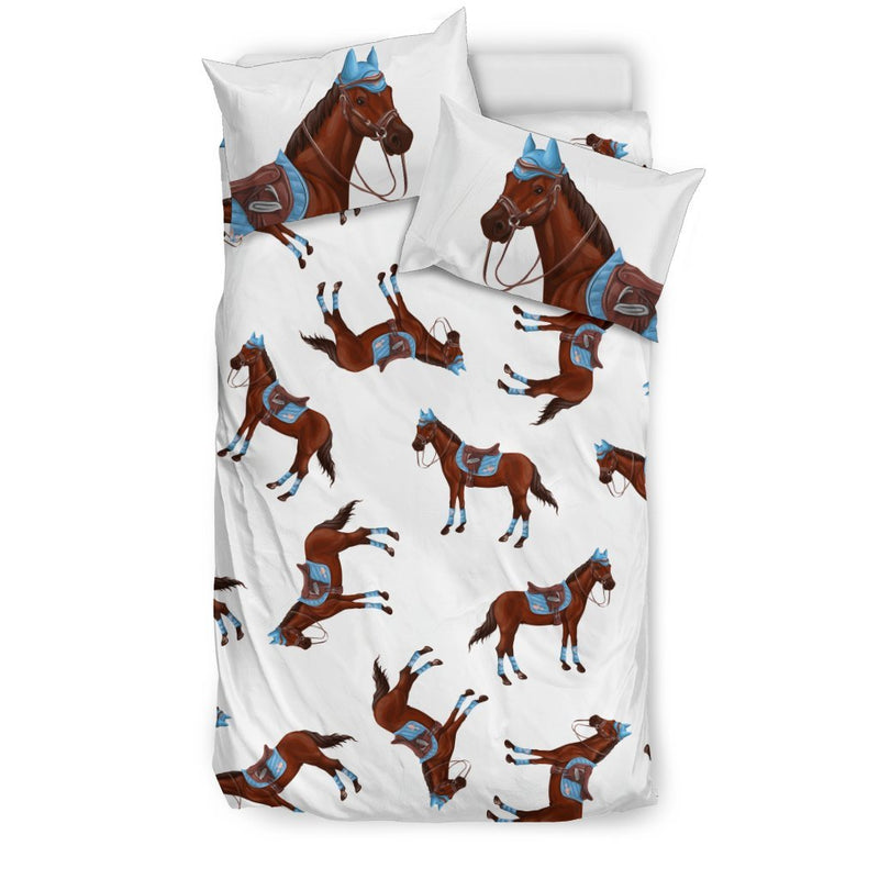 Brown Horse Pattern Duvet Cover Bedding Set