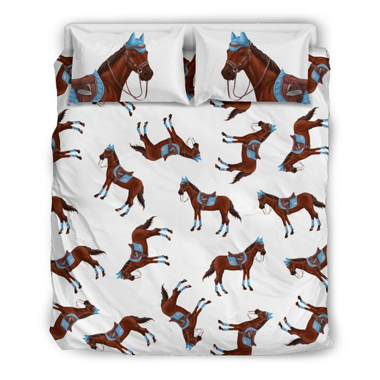 Brown Horse Pattern Duvet Cover Bedding Set