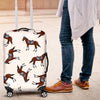 Brown Horse Pattern Luggage Cover Protector