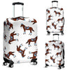 Brown Horse Pattern Luggage Cover Protector