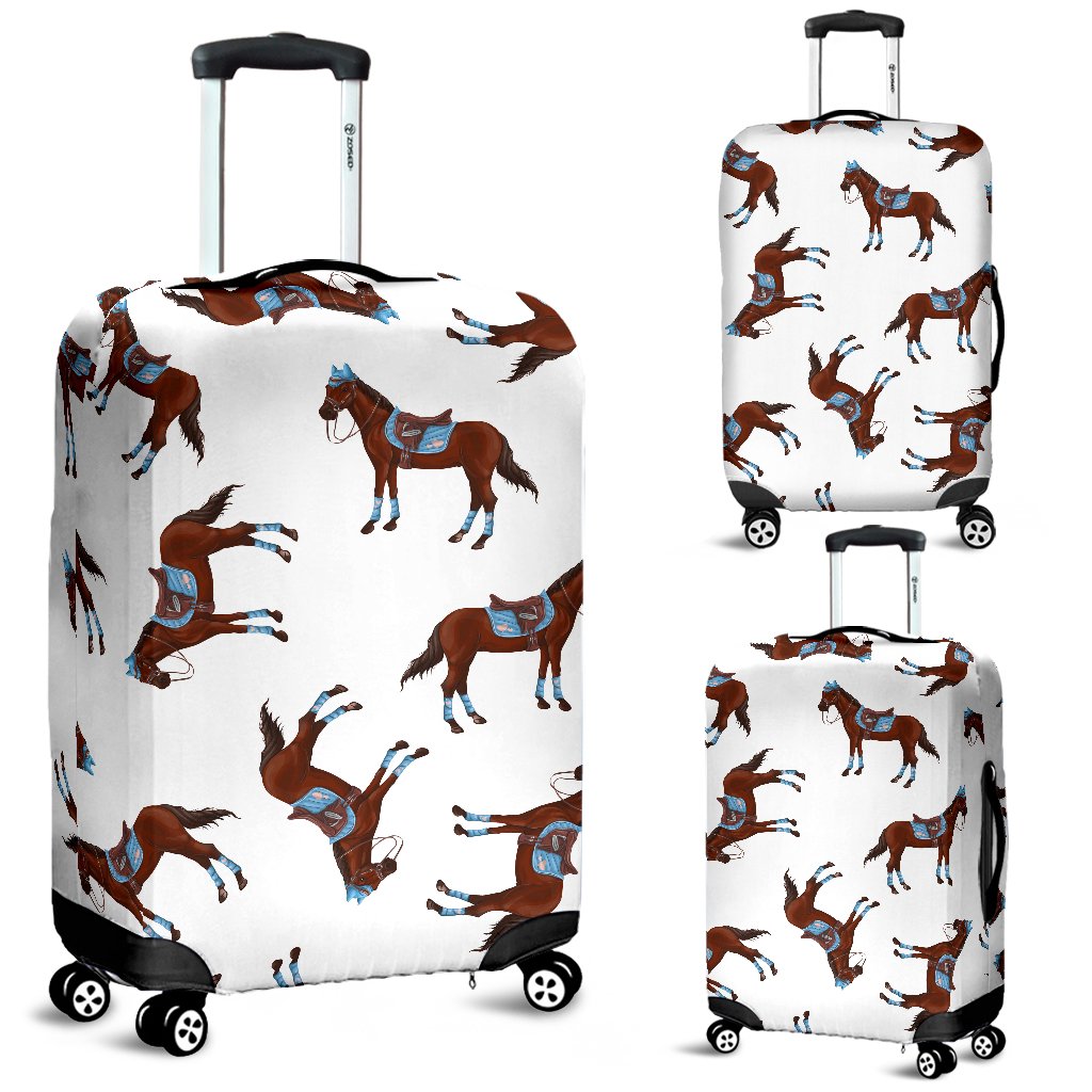 Brown Horse Pattern Luggage Cover Protector