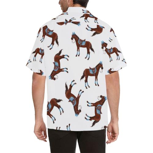 Brown Horse Pattern Men Hawaiian Shirt