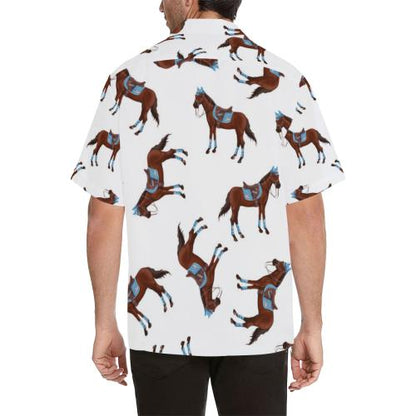 Brown Horse Pattern Men Hawaiian Shirt