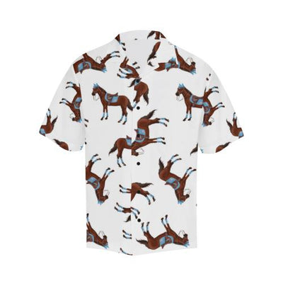 Brown Horse Pattern Men Hawaiian Shirt