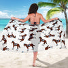 Brown Horse Pattern Beach Sarong Pareo Wrap