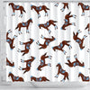 Brown Horse Pattern Shower Curtain