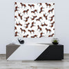 Brown Horse Pattern Wall Tapestry