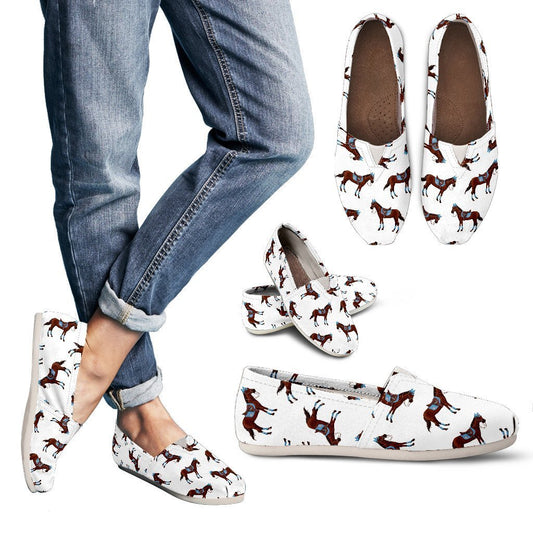 Brown Horse Pattern Women Casual Shoes-JorJune.com