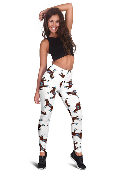 Brown Horse Pattern Women Leggings