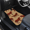 Brown Horse Print Pattern Car Floor Mats