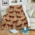 Brown Horse Print Pattern Fleece Blanket