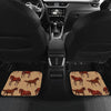 Brown Horse Print Pattern Front and Back Car Floor Mats