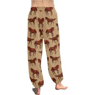 Brown Horse Print Pattern Harem Pants
