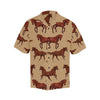 Brown Horse Print Pattern Men Hawaiian Shirt