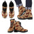 Brown Horse Print Pattern Men Leather Boots