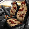 Brown Horse Print Pattern Universal Fit Car Seat Covers