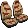 Brown Horse Print Pattern Universal Fit Car Seat Covers